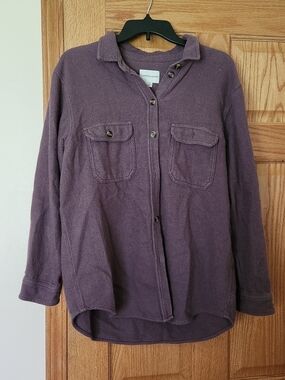 American Eagle Mauve Button Down Sweater